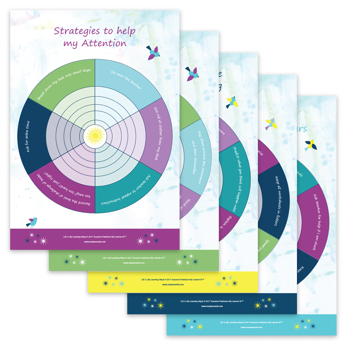 LID 3 Set of Classroom Strategy Wheel Posters